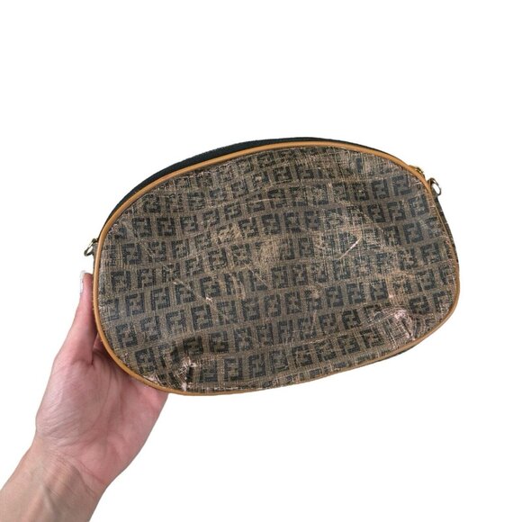 Vintage FENDI FF Logo Monogram Leather Mini Bag [MISSING STRAP]‎ - Picture 6 of 12